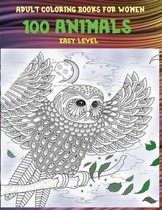 Adult Coloring Books for Women Easy Level - 100 Animals