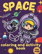 Space coloring book and activity book for kids