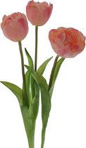 Viv! Home Luxuries - Tulp - 3 stuks - kunststof bloem - lichtroze - Topkwaliteit