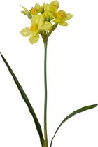 Viv! Home Luxuries Narcis - zijden bloem - 2 stuks - geel - topkwaliteit