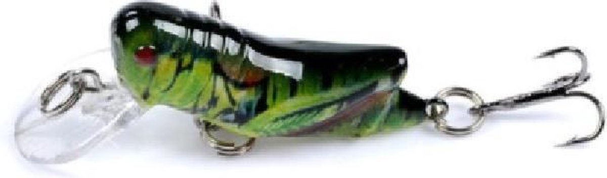 Goedkoopbaarzen - Sprinkhaan - Groen - Plug - Kunstaas - 4,5 cm - 3,5 gram