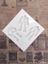 Sillicreations Mal ROBOTS voedselveilige silicone mold 3.5cm x 2cm