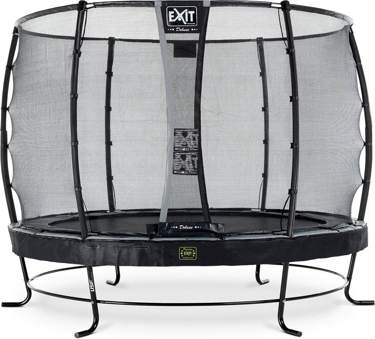 EXIT Elegant Premium trampoline rond ø305cm - zwart