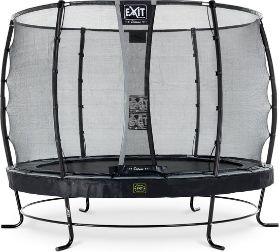 EXIT Elegant Premium Trampoline ø305cm - met Veiligheidsnet - Rond - Voor Kinderen - Zwart