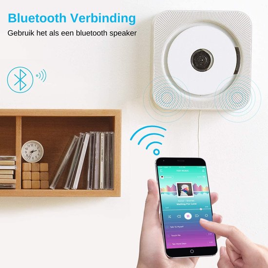 Bennett & Ross Ålesund verticaal stereo-installatie - HiFi microsysteem met CD-speler - MP3, UKW-functie, USB en Bluetooth met NFC - Op de vloer of aan de muur - Afstandsbediening inbegrepen - Zwart