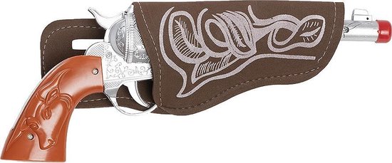 FUNIDELIA Cowboy Pistool en Holster voor vrouwen en mannen - Bruin