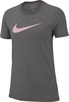 Nike - Womens Tee Dry DFC Crew - Dames sportshirt - XS - Grijs