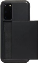 ADEL Kunststof Back Cover Hardcase Hoesje Geschikt voor Samsung Galaxy S20 - Pasjeshouder Zwart