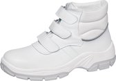 Abeba 1645 S3 werkschoenen | hoog model | dames & heren | wit | met stalen neus | zonder veters | maat 41