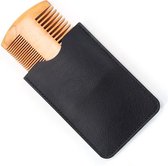 Rayor® Baardkam - Beard Comb - Sandelhout - Uitsmeren Baardolie - Baardverzorging - Kam + GRATIS LEREN HOESJE