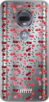 Motorola Moto G7 Hoesje Transparant TPU Case - Cherry's #ffffff