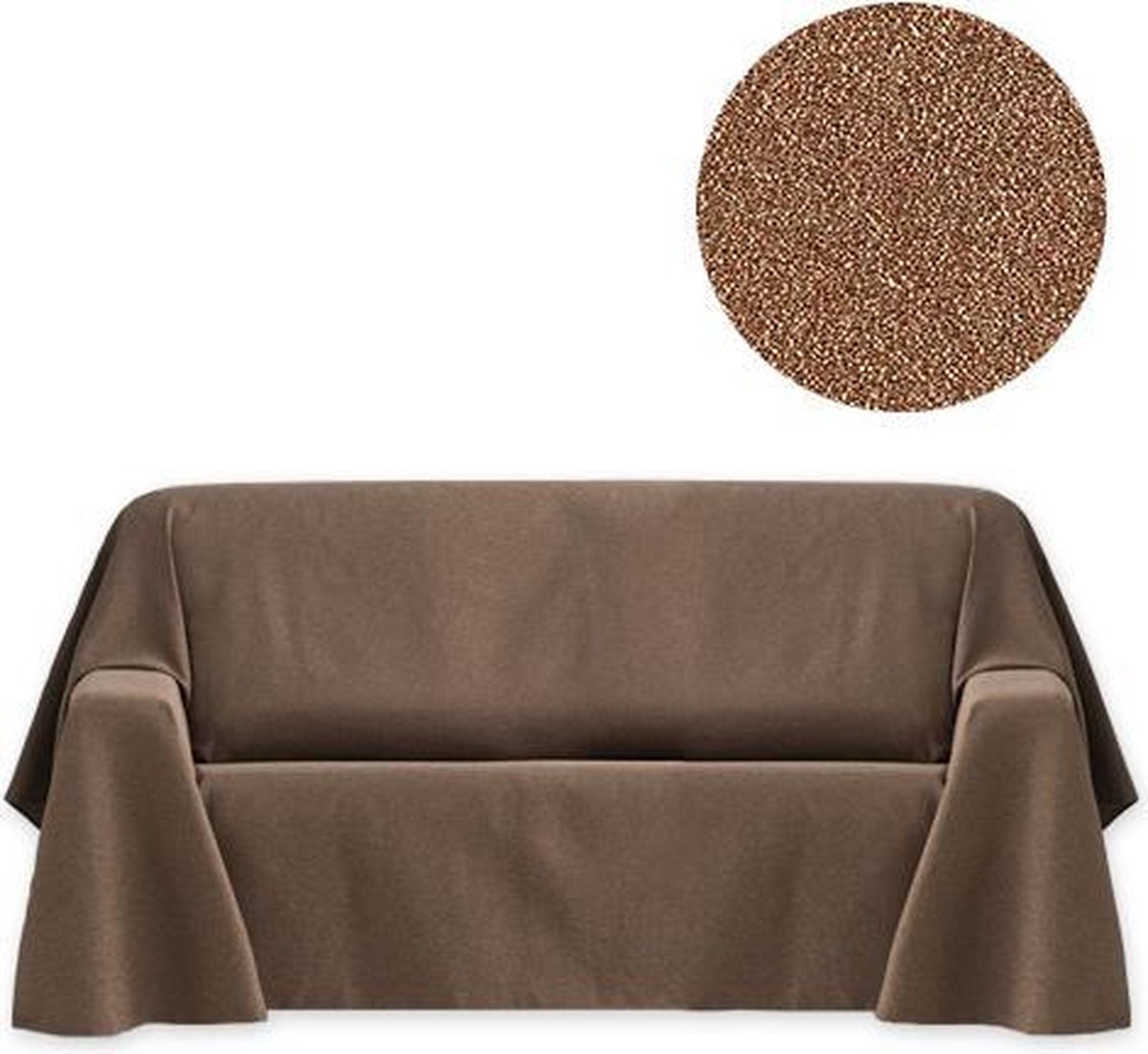 Belmarti® Plaid Banes 240x270cm Bruin - Multifunctione plaids - Blijft uitstekend liggen op je bank - Premium kwaliteit uit Europa