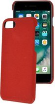 iPhone SE 2020 hoesje - iPhone 7 / 8 hoesje - Backcover - Hoesje Echt Leer Rood