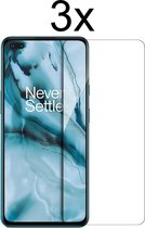 OnePlus nord N10 Screenprotector - Beschermglas OnePlus nord N10 screen protector glas - Screenprotector oneplus nord n10 - 3 stuks