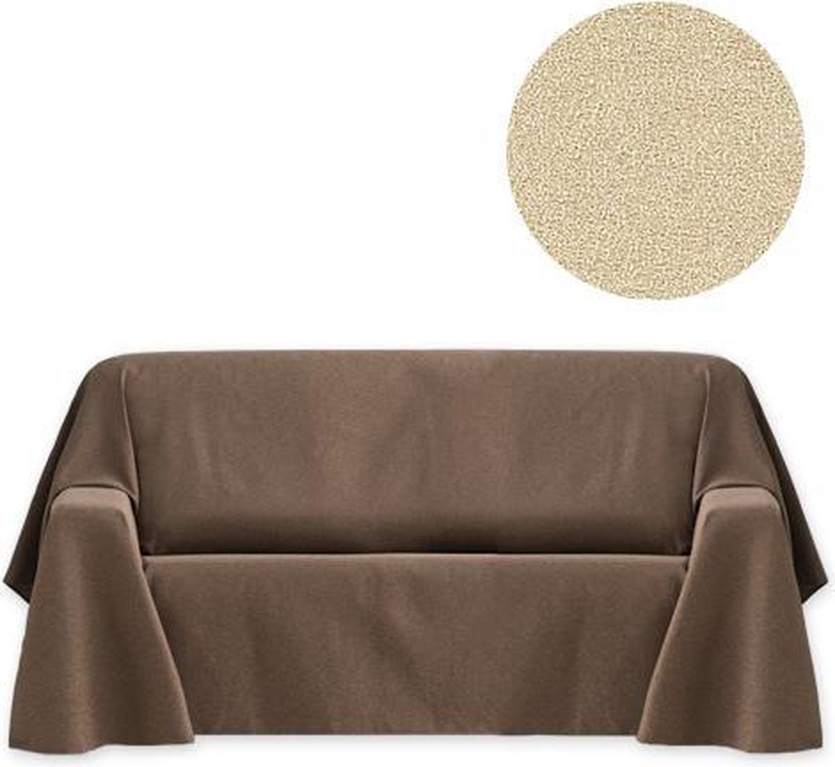 Belmarti® Plaid Banes 180x270cm Ivoor - Luxe Jaquard stof - Blijft uitstekend liggen op je bank - 50% katoen en 50% polyester - Premium kwaliteit uit Europa