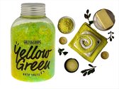 Badkristallen- Bath salts- Yellow&Green- Badzout- Spa