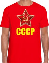 CCCP / Sovjet-Unie t-shirt rood voor heren - communistisch verkleed shirt - verkleedkleding / kostuum L