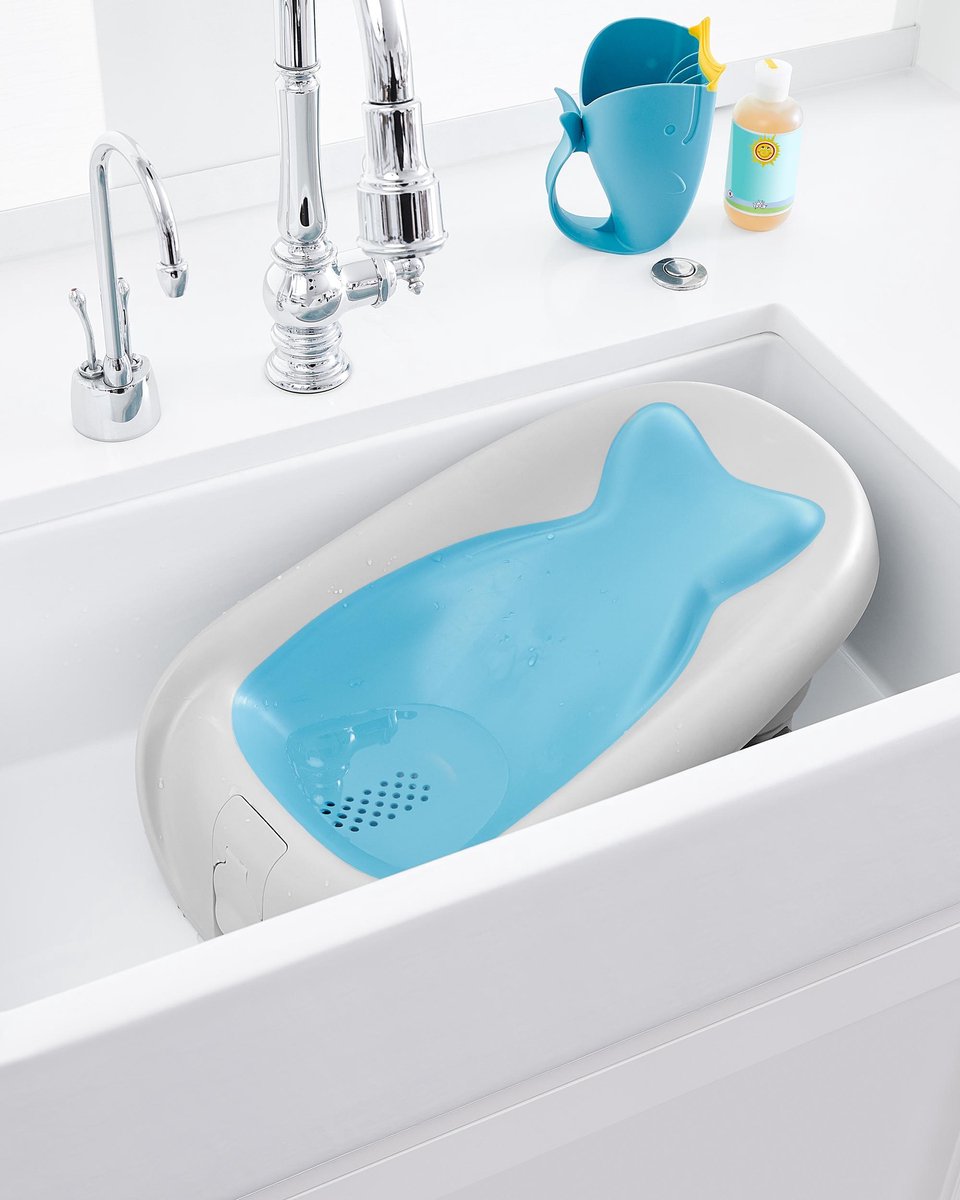 Goedkoopste Skip Hop Babybadzitje Moby Recline & Rinse blauw