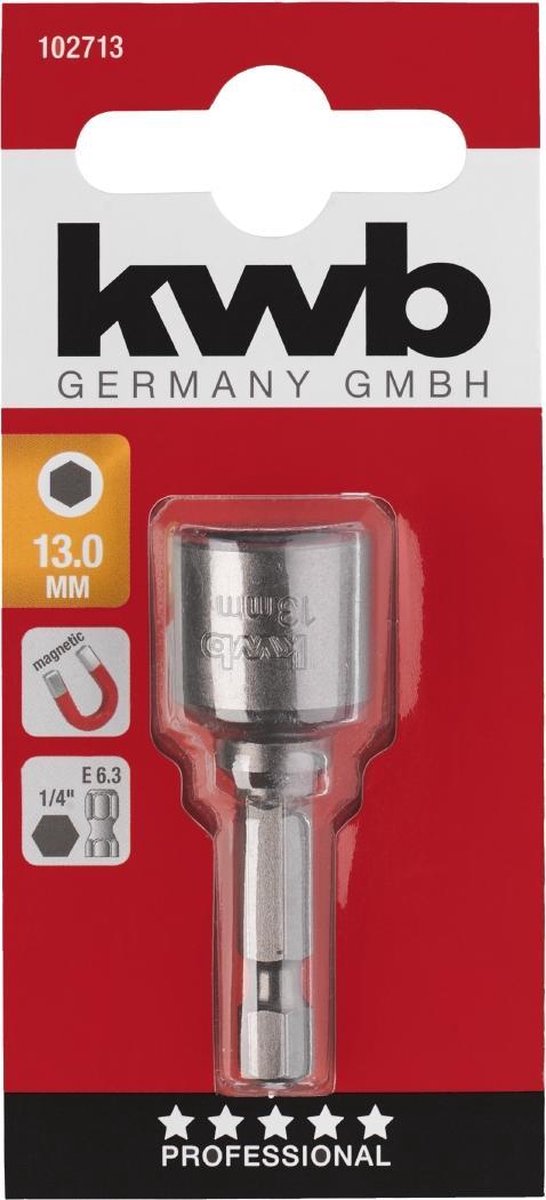 KWB - Bit dop - 13mm - zeskant - magnetisch