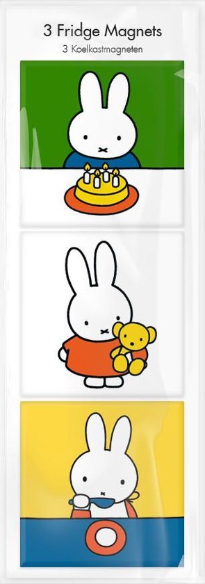 Aimants pour réfrigérateur, Set de 3, Nijntje à la maison