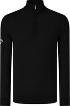 Callaway Ribbed ¼ zip Merino sweater, Black onyx, Maat S