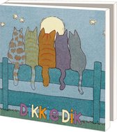 Wenskaartenmapje met enveloppen Katten Dikkie Dik - 10 dubbele kaarten - blanco - Bekking & Blitz