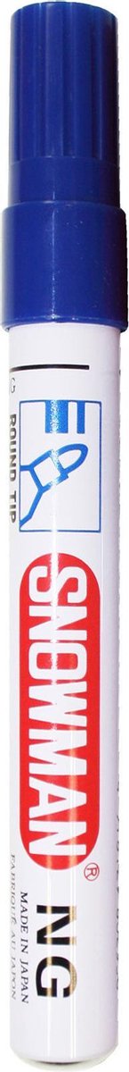 Snowman marker NG blauw permanent met ronde punt (12 stuks)