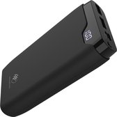 iMoshion® Powerbank 20,000 mAh - Chargeur rapide et affichage LED de la batterie - USB. USB C & Micro USB - Powerbank universel pour Apple iPhone / Samsung, entre autres - Noir