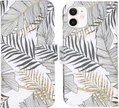iMoshion Design Softcase Book Case iPhone 12 Mini hoesje - Glamour Botanic