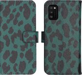 iMoshion Design Softcase Book Case Samsung Galaxy A41 hoesje - Green Leopard