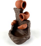Wierook waterval potten aan muur | Anti-stres wierook waterval | Geur brander van keramiek | Inclusief benodigde wierook kegels