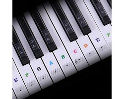 Piano stickers - Keyboard stickers - Piano stickers toetsen - 49/54/61/88 toetsen - kleur