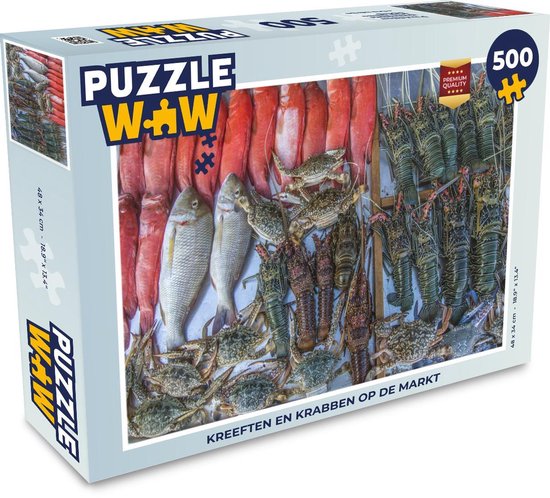 Beringstraat lint salaris Puzzel 500 stukjes Krab en kreeft - Kreeften en krabben op de markt -  PuzzleWow heeft... | bol.com