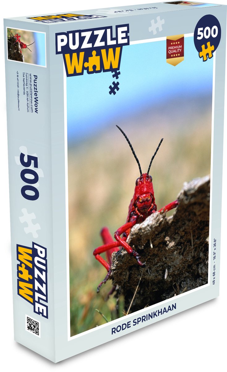 Afbeelding van product Puzzel 500 stukjes Rode Sprinkhaan - Rode sprinkhaan - PuzzleWow heeft +100000 puzzels