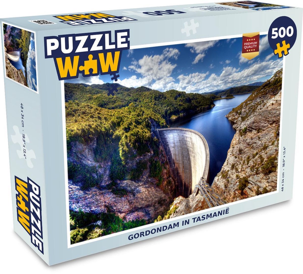 Afbeelding van product Puzzel 500 stukjes Tasmanië - Gordondam in Tasmanië puzzel 500 stukjes - PuzzleWow heeft +100000 puzzels
