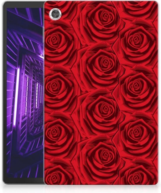 Conception de la Lenovo Tab M10 Plus Photo Cover Red Roses avec côtés transparents