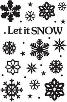 HSFC002 Nellie Snellen Embossingfolder Let it snow - embossing mal kerst - sneeuw - ijskristal