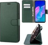 Huawei P40 Lite E Hoesje Wallet Case Donker Groen