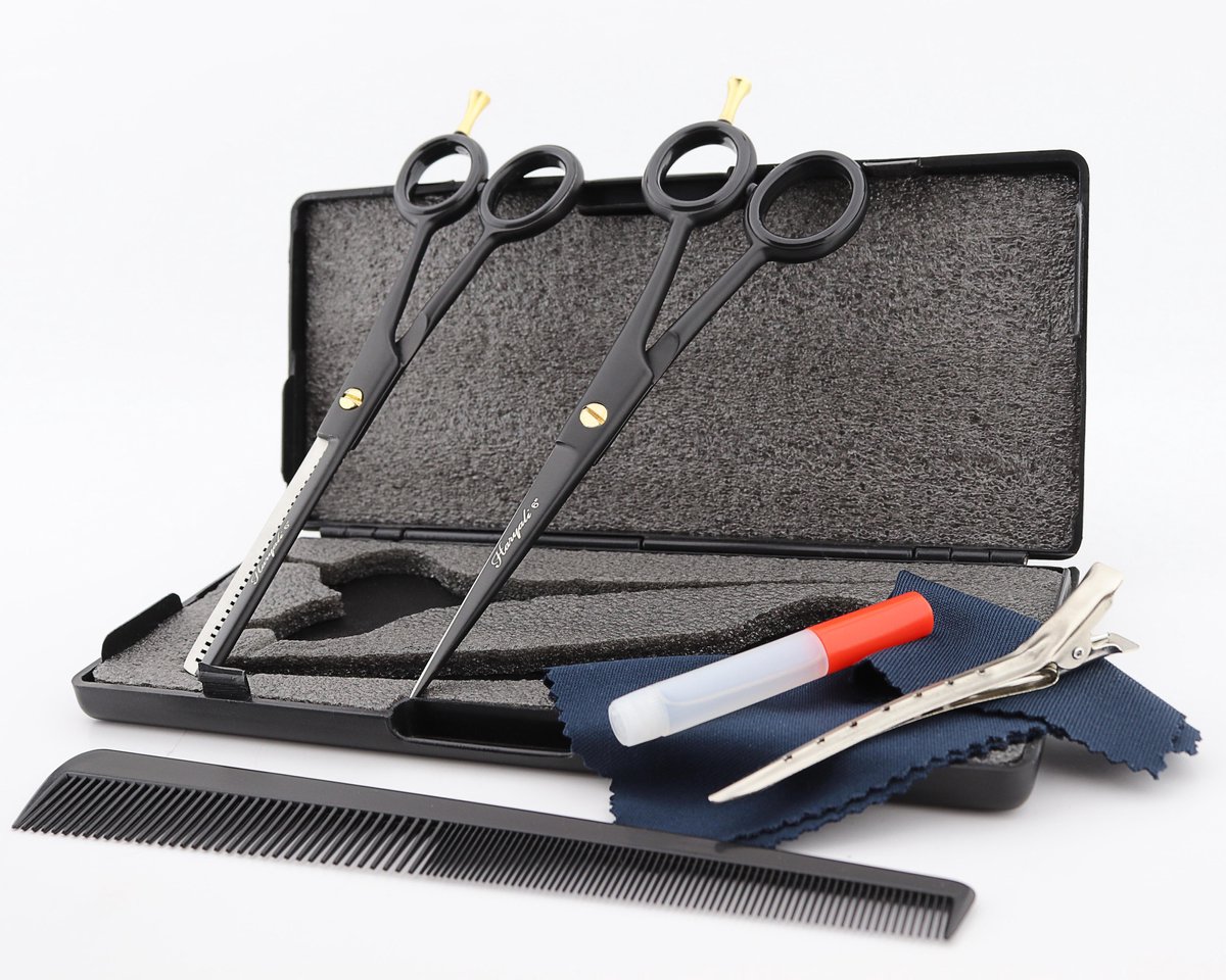 Kappersschaar, nagelschaar extra scherp en precies geknipt roestvrijstalen haarschaar Perfect kapsel voor dames en heren (Hairdressing scissors set)