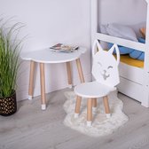 KINDERSTOEL VOSJE WIT VOS MET TAFEL