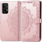 Bloem roze book case hoesje Samsung Galaxy A72