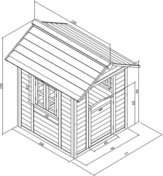 AXI Beach Lodge Speelhuis in Grijs - Speelhuisje voor de tuin / buiten - FSC hout - Tuinhuisje voor kinderen