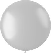 Witte Ballon Metallic Pearl White 78cm