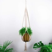 Plantenhanger macramé – Luxe handgemaakte hanger van katoen – Binnen ophangen – zonder Plantenpot – De plantenhanger