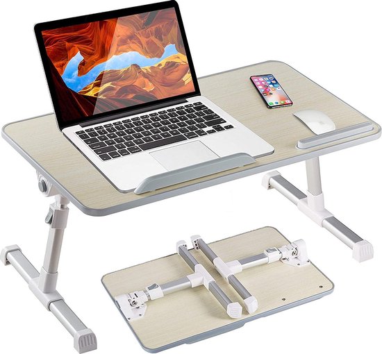 iDock® Ergonomische Laptop Tafel met Anti-slip Pad – Verstelbare Laptoptafel  –... | bol.com