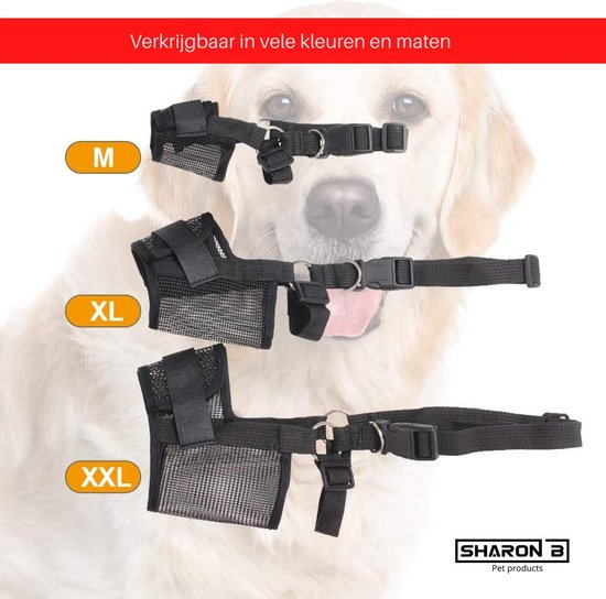 Sharon B | Muilkorf | Zwart | maat XL | voor grote honden | 100%  diervriendelijk |... | bol.com