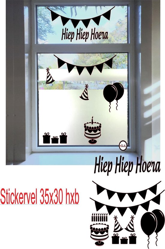 Stickers de fenêtre Happy Birthday - Decoration anniversaire