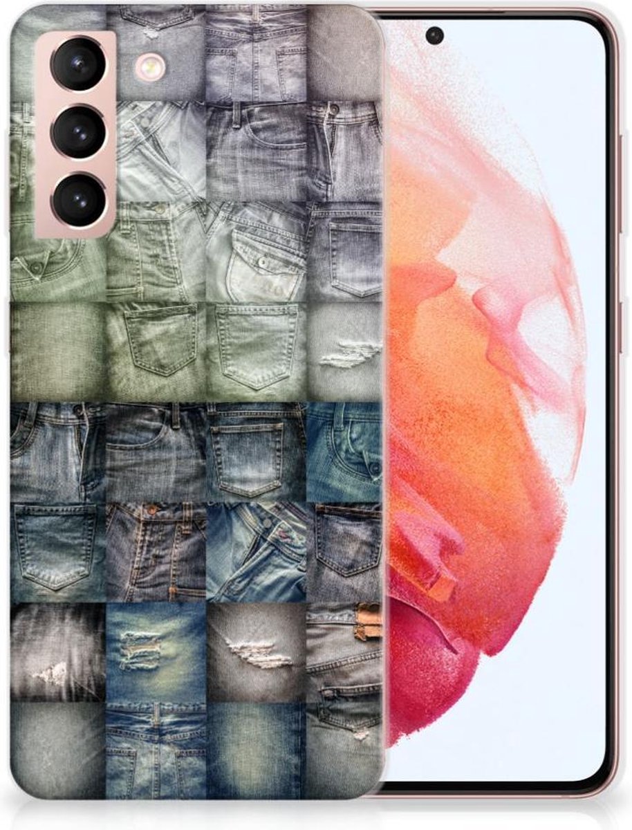 Silicone Back Cover Samsung Galaxy S21 Spijkerbroeken