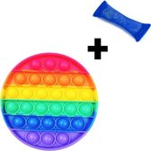 Pop It Fidget Toy regenboog met Mesh and Marble