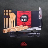 Kit Sushi bazooka - Ensemble de fabricant de sushi - Kit de sushi - Rouleau de sushi - Ensemble de sushi tout en un - Comprend un guide de préparation en ligne GRATUIT - Noir